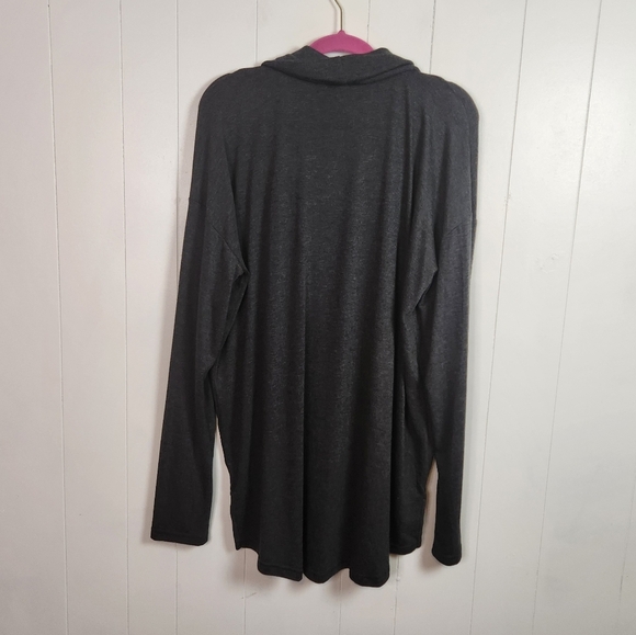 Gap Dark Gray Super Soft Cowl Neck Tunic Long Sleeve Knit Top Sweater XL Tall - Picture 4 of 8